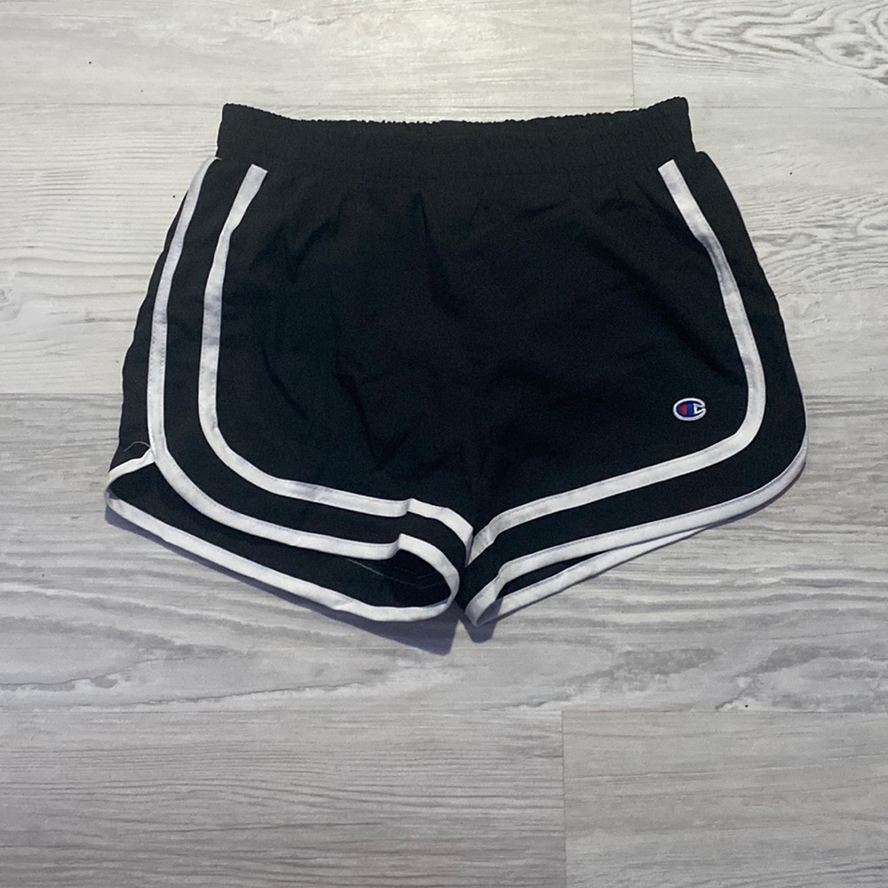 Cute black champion shorts athletic wear